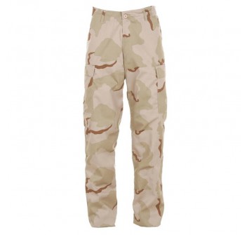 Pantaloni desert 3 bdu con tasconi Divisa Militare