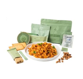 Pasto principale di pasta alla bolognese Divisa Militare