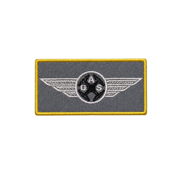 Patch Brevetto Pilota Drone 8 × 4 cm contorno giallo Divisa Militare