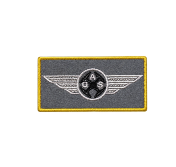 Patch Brevetto Pilota Drone 8 × 4 cm contorno giallo Divisa Militare