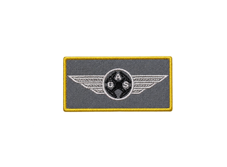 Patch Brevetto Pilota Drone 8 × 4 cm contorno giallo Divisa Militare