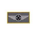 Patch Brevetto Pilota Drone 8 × 4 cm contorno giallo guardia di finanza GDF