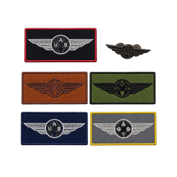 Patch Brevetto Pilota Drone 8 × 4 cm contorno rosso Divisa Militare