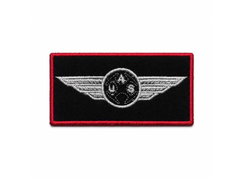Patch Brevetto Pilota Drone 8 × 4 cm contorno rosso Divisa Militare