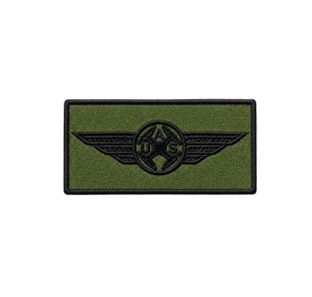 Patch Brevetto Pilota Drone 8 × 4 cm verde od a velcro esercito Divisa Militare