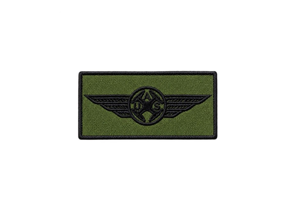 Patch Brevetto Pilota Drone 8 × 4 cm verde od a velcro esercito Divisa Militare