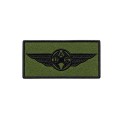 Patch Brevetto Pilota Drone 8 × 4 cm verde od a velcro esercito