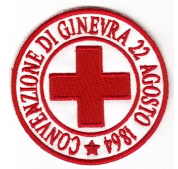 Patch CRI Croce Rossa Italiana tonda Divisa Militare