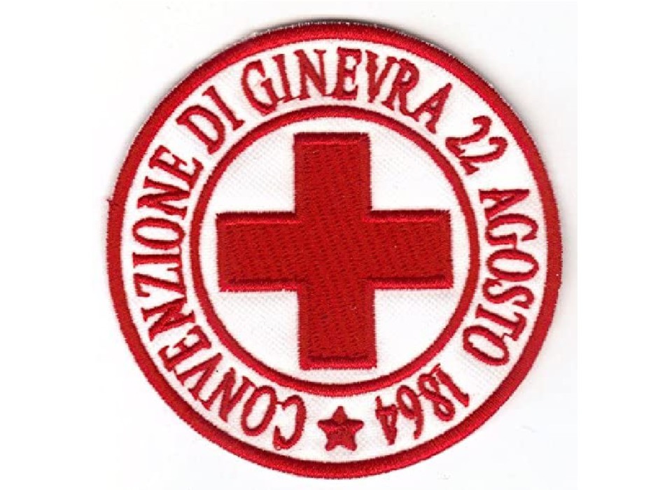 Patch CRI Croce Rossa Italiana tonda Divisa Militare