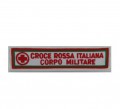 Patch Croce Rossa Corpo Militare rettangolare ricamata d'ordinanza
