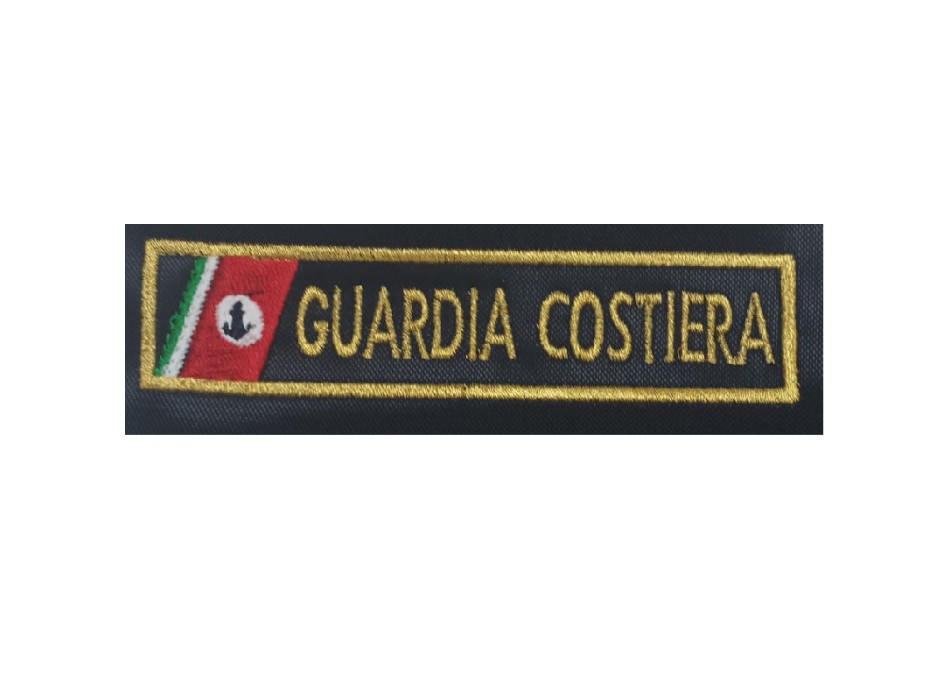 Patch Guardia Costiera Tenuta Operativa 11x2,5 cm contorno oro Divisa Militare