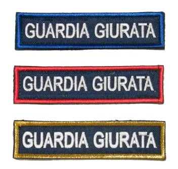 Patch Guardia Giurata aquila Divisa Militare