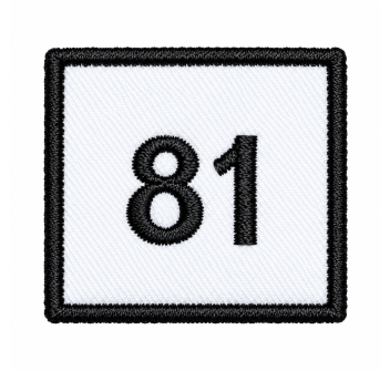 Patch Matricola cm 5 x 5 per Polizia Locale Divisa Militare