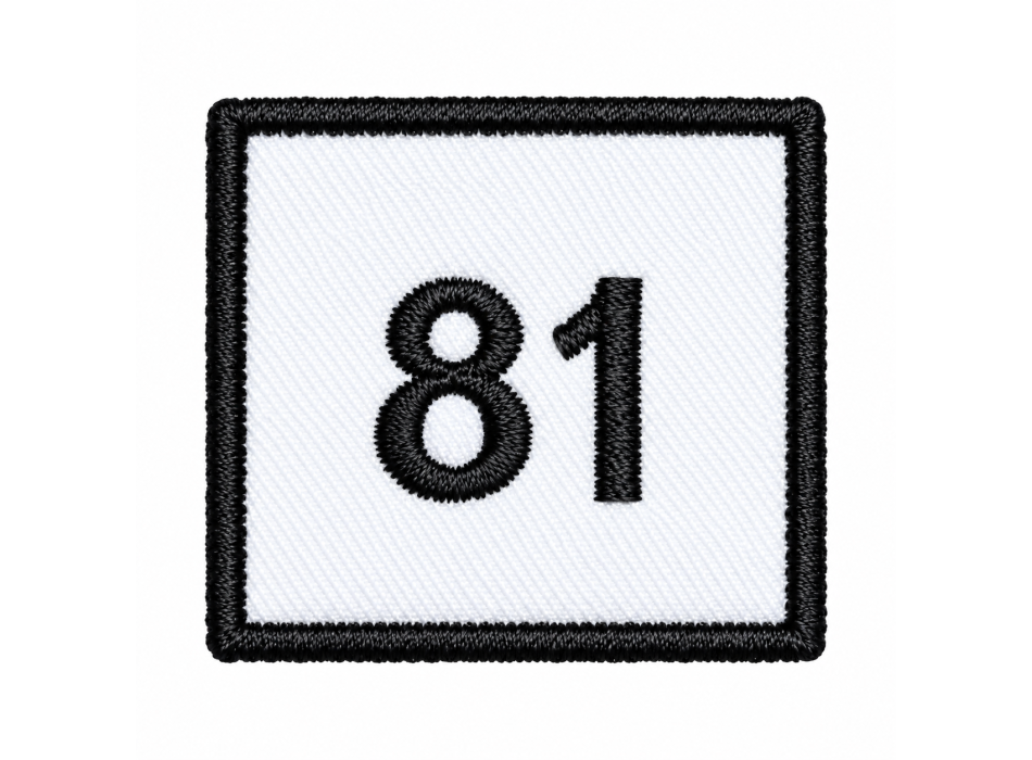 Patch Matricola cm 5 x 5 per Polizia Locale Divisa Militare