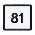 Patch Matricola cm 5 x 5 per Polizia Locale