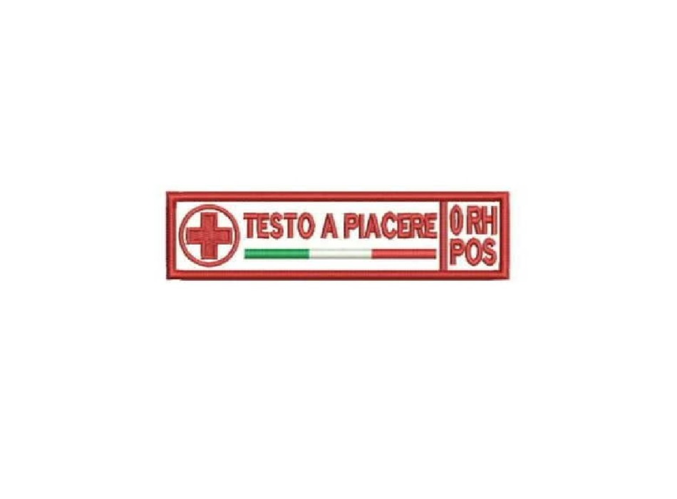 Patch personalizzata con il cognome gruppo sanguigno ricamato stile Croce Rossa croce Divisa Militare
