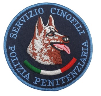 Patch Polizia Penitenziaria cinofila ricamata  Divisa Militare