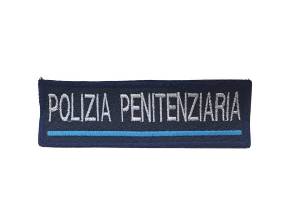 Patch Polizia Penitenziaria cm 11 x 3,5 adatta per borsello Divisa Militare