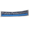 Patch etichetta con velcro Polizia Penitenziaria cm 17 x 3 per tuta