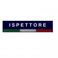 Patch scritta Ispettore Polizia ricamata con velcro e tricolore