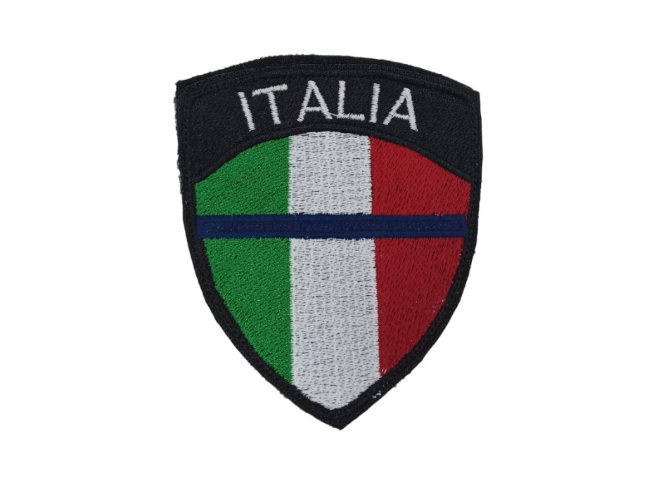 Patch scudetto italia thin blue line cm 9x7 Divisa Militare