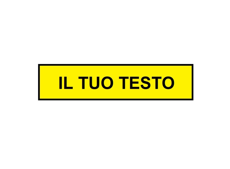 Patch sfondo giallo fluo scritta e contorno nero cm 10,3 x 4,3 Divisa Militare