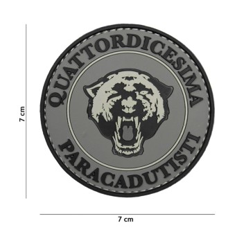 Patch toppa 14° paracadutisti grigio Divisa Militare