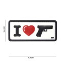 Patch Toppa amo la mia arma bianco