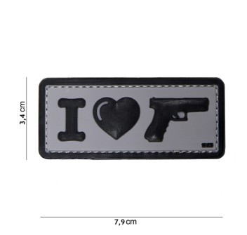 Patch Toppa amo la mia arma nero Divisa Militare