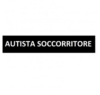 Patch toppa Autista soccorritore base nera scritta e contorno bianca Divisa Militare