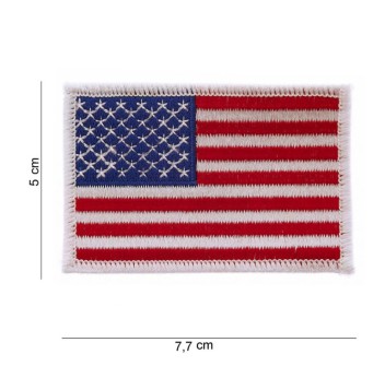 Patch toppa bandiera USA bordo bianco Divisa Militare