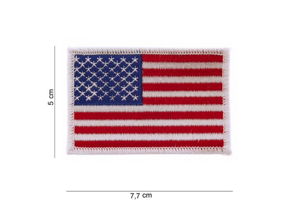 Patch toppa bandiera USA bordo bianco Divisa Militare