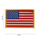 Patch toppa bandiera USA bordo dorato