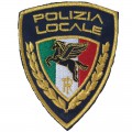 Patch Polizia Locale Pegaso oro cm 7 x 9 circa