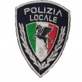 Patch Polizia Locale Pegaso argento cm 7x10