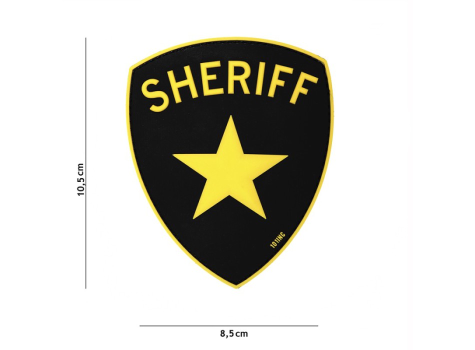 Patch toppa da sceriffo con effetto 3d gialla Divisa Militare