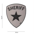 Patch toppa da sceriffo sheriff con effetto 3d grigia