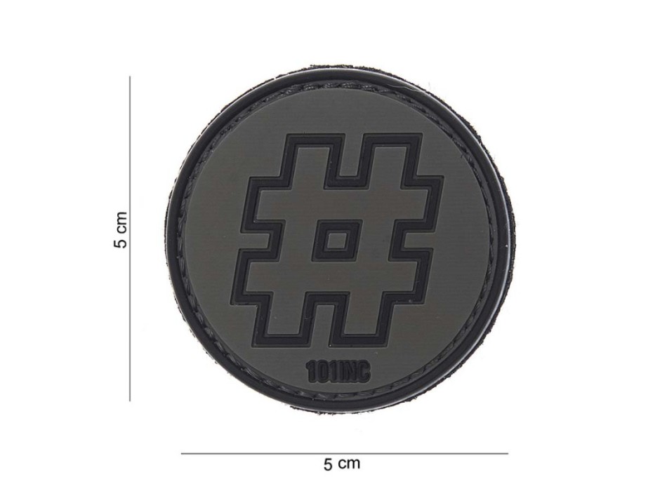 Patch toppa hashtag con effetto 3d Divisa Militare