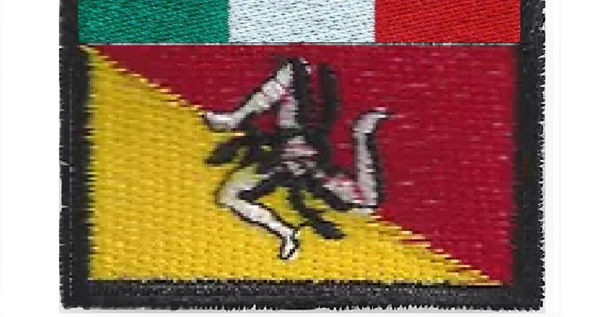 MAREL Patch Bandiera Sicilia Trinacria Cm 8x5,5 Toppa Ricamata Ricamo - Foto 9