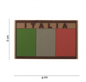 Patch toppa rettangolare Italia desertica Divisa Militare