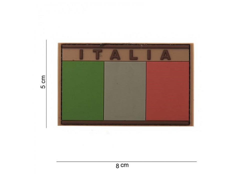 Patch toppa rettangolare Italia desertica Divisa Militare