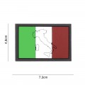 Patch toppa rettangolare Italia gommata con stato italiano