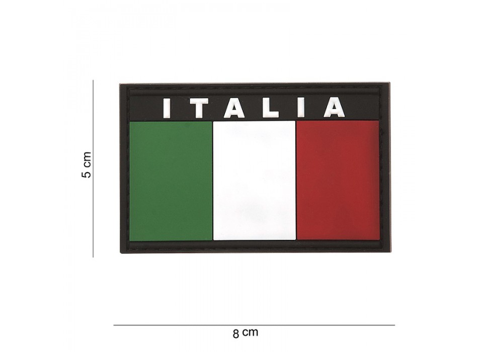 Patch toppa rettangolare Italia gommata Divisa Militare