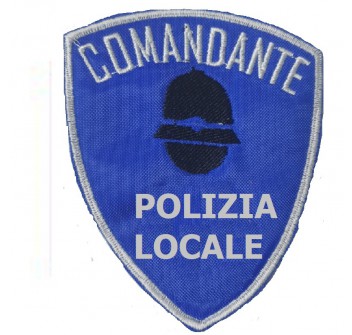 Patch toppa ricamata Comandante polizia locale Divisa Militare