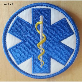 Patch toppa ricamata con velcro esculapio Divisa Militare
