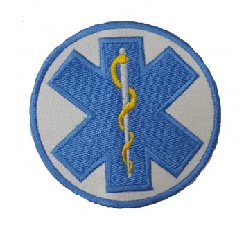 Patch toppa ricamata con velcro esculapio Divisa Militare