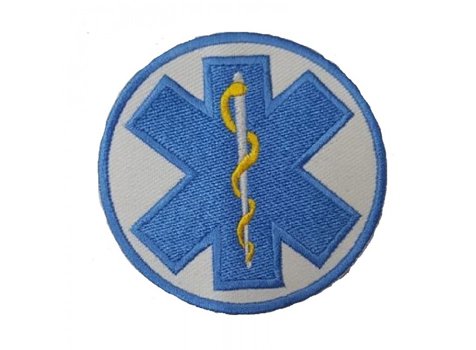 Patch toppa ricamata con velcro esculapio Divisa Militare