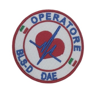 Patch toppa ricamata operatore BLSD DAE Divisa Militare