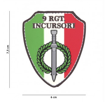 Patch toppa scudetto gommato 9 rgt incursori Divisa Militare