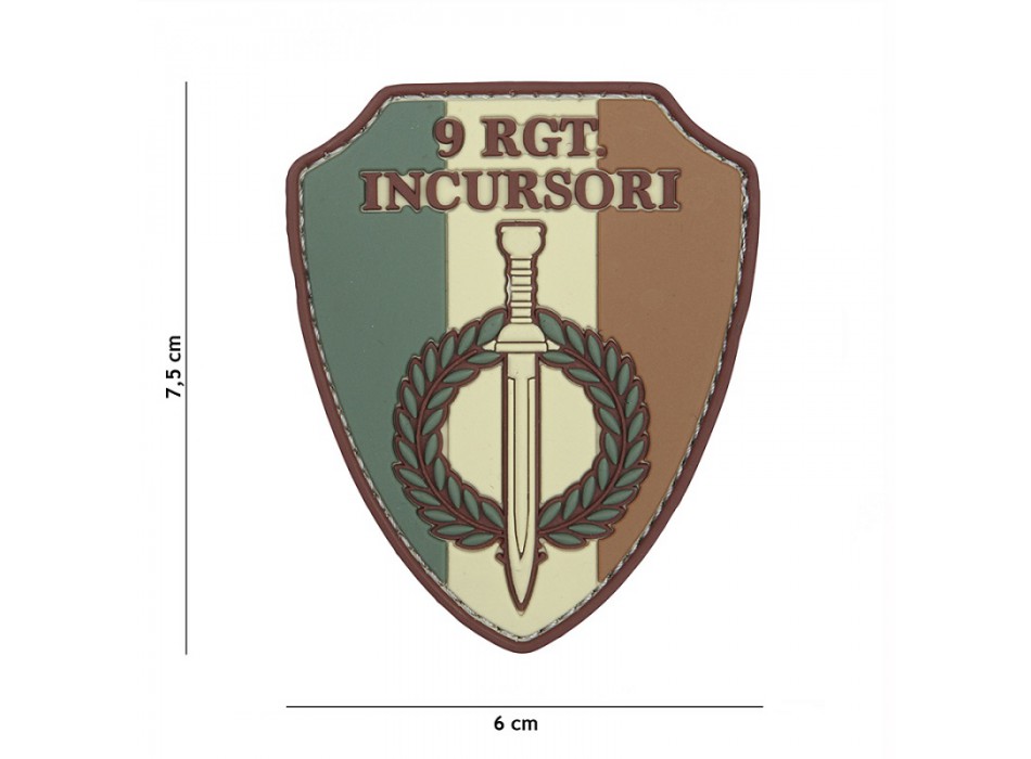 Patch toppa scudetto gommato incursori Divisa Militare